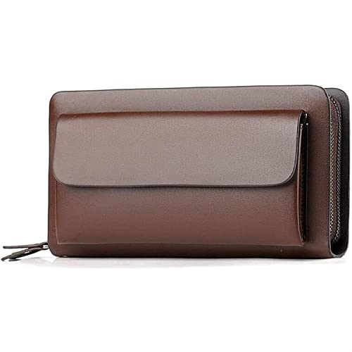 LBRTMED Kanduo Große Handkupplung, Herren Langer Leder -Handy -Kupplungs -Brieftasche (Farbe: B, Größe: 12 * 4 * 22 cm) von LBRTMED