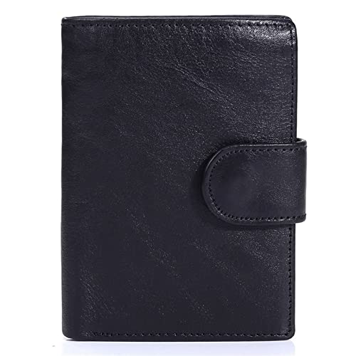 LBRTMED Kanduo Herren Brieftasche Männer echtes Leder Multi-Card-Bit-Retro-Kartenhalter Kupplungsbrieftaschen für Männer Organizer (Farbe: Schwarz, Größe: 10cmx13.5cmx2cm) von LBRTMED