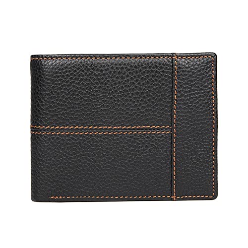 LBRTMED Kanduo Herren -Leder -Brieftasche, Herren -Billet- und Passer -Brieftaschen, langlebige Fliegerbrieftaschen für Männer Organizer (Farbe: Schwarz, Größe: 12 * 9,5 cm) von LBRTMED