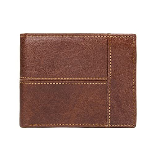 LBRTMED Kanduo Herren -Leder -Brieftasche, Herren -Billet- und Passer -Geldbörsen, langlebige Biblesertaschen für Männer Organizer (Farbe: Braun, Größe: 12 * 9,5 cm) von LBRTMED