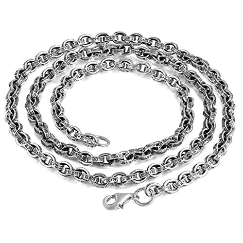 LBRTMED Knbob Männer Kabel Halskette 5mm Ketten Halskette 925 Sterlingsilber 28 von LBRTMED