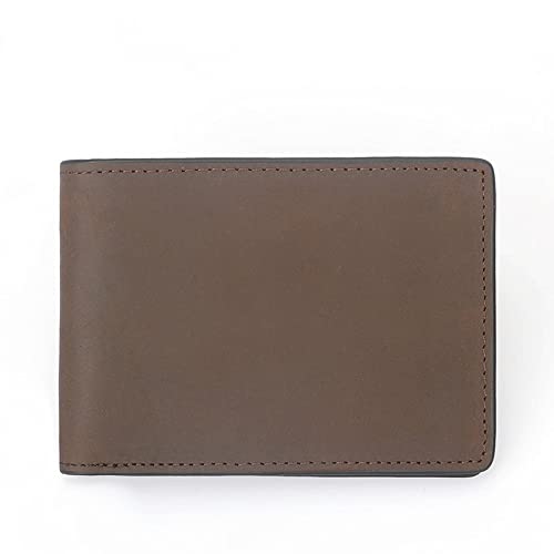 LBRTMED Real Leder Herren Wallet RFID Vordertasche - dünn und stilvoll mit ID -Fenster (Farbe: Schwarz, Größe: 10 * 8 cm) von LBRTMED