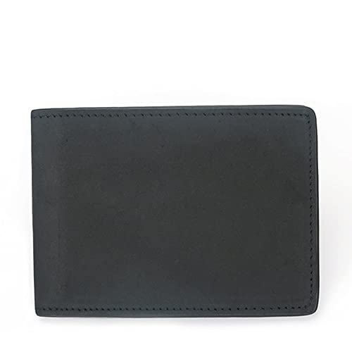 LBRTMED Real Leder Herren Wallet RFID Vordertasche - dünn und stilvoll mit ID -Fenster (Farbe: Schwarz, Größe: 10 * 8 cm) von LBRTMED