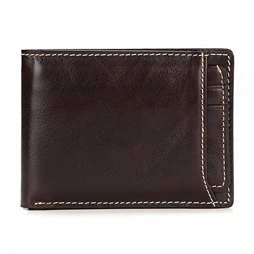LBRTMED Schlanke Leder -Brieftasche für Männer - RFID -Blockierung bibles Brieftaschen Kreditkarte Fronttasche Billfold (Farbe: Braun, Größe: 11 * 8,5 cm) von LBRTMED