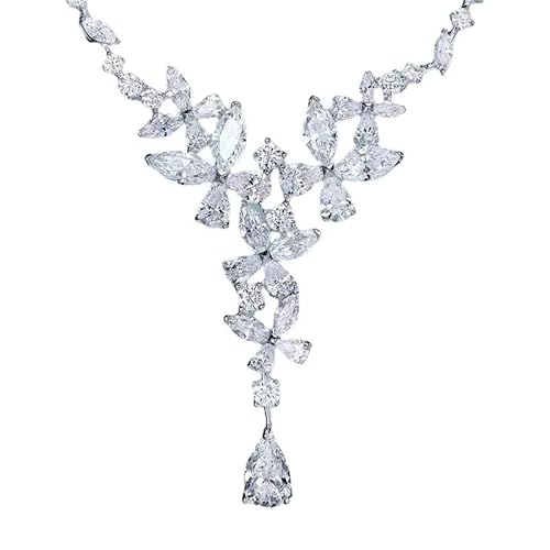 LBRTMED Sprudeln 925 Sterling Silber Butterfly Simuliertes Moissanit Diamond Women Halskette Schmuck von LBRTMED