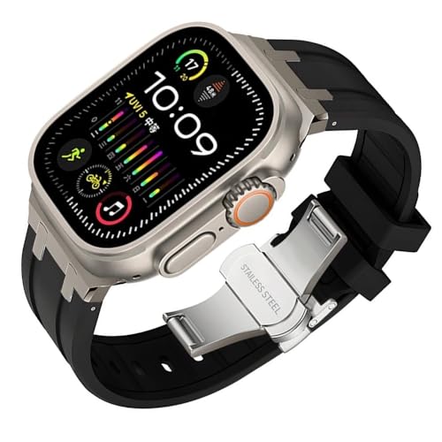 LBRTMED Watch Armband for Serie 9 8 7 45 mm 44mm Ultra Ultra2 49mm Männer Silikonband Metal -Verschlusszubehör für iWatch 42mm von LBRTMED
