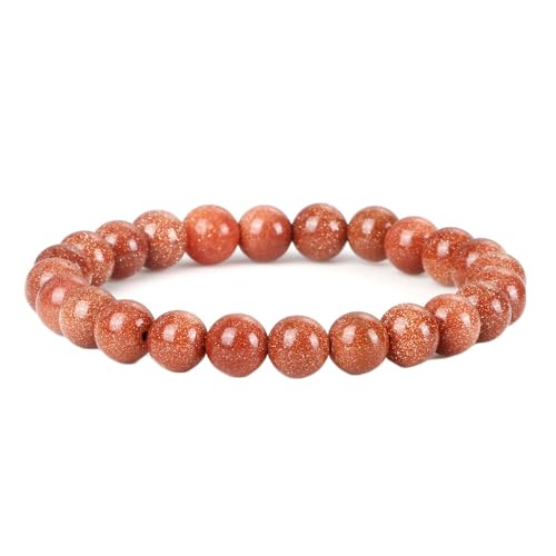 LBRTMED Xfzjchap 8 mm Perlenarmband für Frauen und Männer, geflochtenes Yoga-Steinarmband einstellbar 6,5-12 Zoll, Modeschmuck von LBRTMED