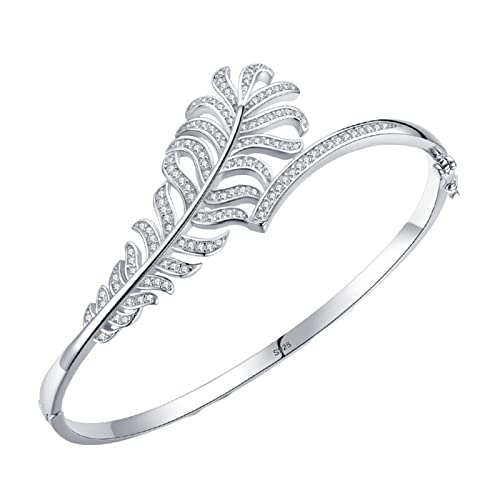 LBRTMED Xfzjchap Armband Armreif Silber 925 Frauen, Blätter Kubikzirkonia Frauen Schmuck von LBRTMED