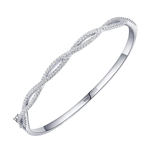 LBRTMED Xfzjchap Sterling Silber Girls Armband, Cross Wave Cubic Zirkonia Frauengeschenke von LBRTMED