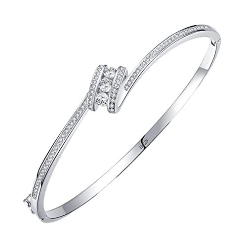 LBRTMED Xfzjchap silbermangle für Frauen 925, dünne Kubikzirkonia -Armbänder für Teenager von LBRTMED