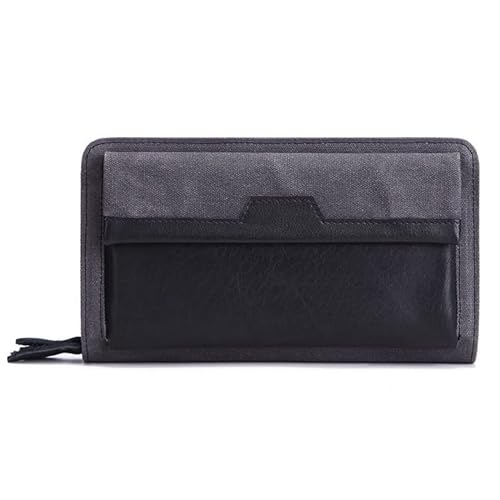 LBRTMED Yirenzui Herren Clutch Wallet Reißverschlussbeutel Lange Leder Brieftasche Schicht Kuhhandbeutel Multifunktional Long Bag, Beste Wahl (Farbe: B, Größe: 22 * ​​12 * 5 cm) von LBRTMED
