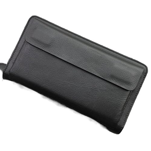 LBRTMED Yirenzui Männer Clutch Vintage Long Wallet Card Halter Männlich großer Geldbeutel Mobiltelefon Kupplungsbeutel am idealsten Choik (Farbe: Schwarz, Größe: 22 * ​​12 * 4,5 cm) von LBRTMED