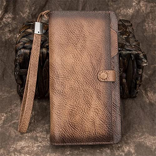 LBRTMED Yirenzui Wallet Women's Long Retro Reißverschluss Multi-Karten-Position mit großer Kapazität Kupplungsbeutel Brieftasche Kupplungsbeutel von LBRTMED