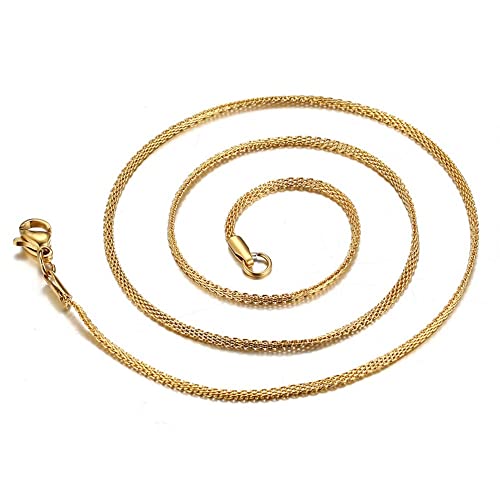 Persönlichkeit, Männer aus Edelstahlkette Gold Flat Mesh Kette Hip-Hop Rockstil Original-Trendschmuck. von LBRTMED