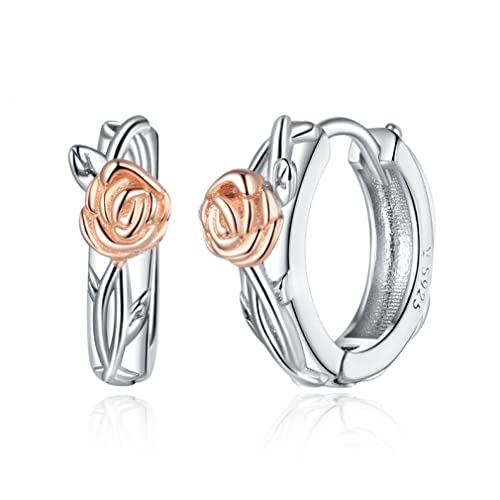 Rosa Emaille -Bolzenohrringe für Frauen feines Schmuck Geschenk von LBRTMED