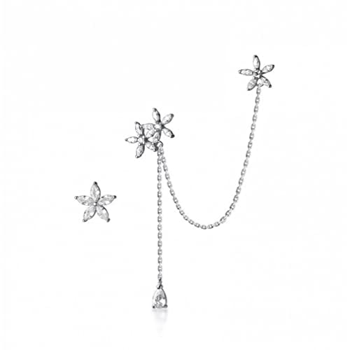 Süße Blume Quasten Langkettenklammern Ohrringe für Frauen Fein Schmuck Keine durchbohrten Ohren von LBRTMED