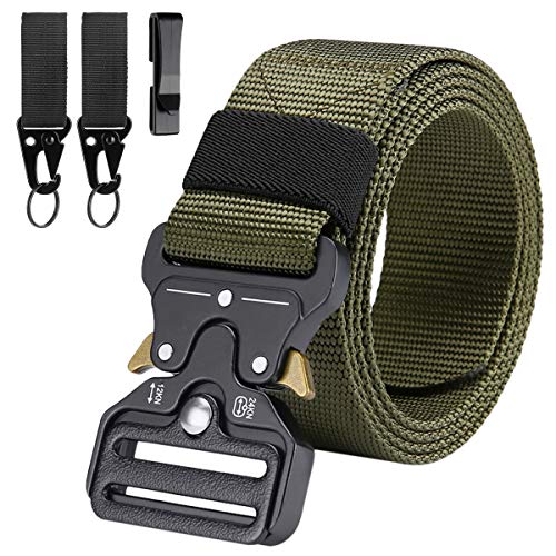LC-dolida Taktischer Gürtel Herren, Militär Arbeitsgürte, Sicherheitsggurte Beutegürtel mit 2 Taktischen Schlüsselhaken&Metallschnalle, Taktische Gurt Belt für Outdoor Sport Camping Jagen LC-dolida Taktischer Gürtel Herren, Militär Arbeitsgürte, Sicherheitsggurte Beutegürtel mit 2 Taktischen Schlüsselhaken&Metallschnalle, Taktische Gurt Belt für Outdoor Sport Camping Jagen von LC-dolida