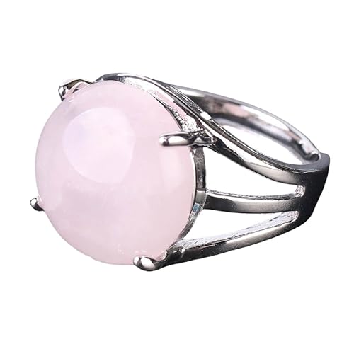 LCDIUDIU Ringe Aus Natürlichem Achat Und Onyx, Silberfassung, Runder Edelstein, Energieringe, Offen, Verstellbar, Fingerreif, Daumenband, Schmuck, Geschenk für Sie, Freundin, Ehefrau, Mutter, Rose LCDIUDIU Ringe Aus Natürlichem Achat Und Onyx, Silberfassung, Runder Edelstein, Energieringe, Offen, Verstellbar, Fingerreif, Daumenband, Schmuck, Geschenk für Sie, Freundin, Ehefrau, Mutter, Rose von LCDIUDIU