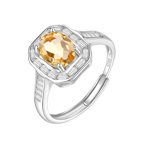 LCDIUDIU Silber Ringe 925 Frauen Verstellbar,Oval Geschliffener Natürlicher Edelstein Saphir Verlobungsringe für Frauen Geburtsstein Band Verstellbar Versprechen Jahrestag Ehering für Sie Geschen von LCDIUDIU