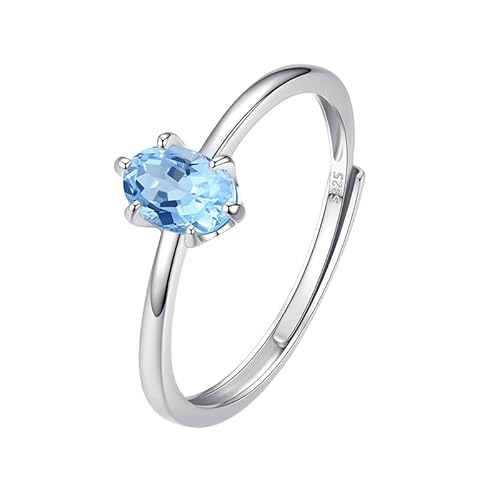 LCDIUDIU Silber Ringe 925 Frauen Verstellbar,Oval Geschliffener Saphirring Aus Natürlichem Edelstein für Frauen, Silber, Geburtsstein, Simulierter Diamantring, Verstellbarer Verlobungsring für Si LCDIUDIU Silber Ringe 925 Frauen Verstellbar,Oval Geschliffener Saphirring Aus Natürlichem Edelstein für Frauen, Silber, Geburtsstein, Simulierter Diamantring, Verstellbarer Verlobungsring für Si von LCDIUDIU