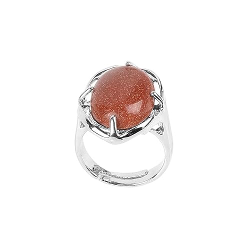 LCDIUDIU Verstellbare Offene Ringe Aus Naturstein, Silberfassung, Ovale Form, Wassermelonen-Kristall, Edelsteinringe, Fingerreif, Daumenband, Schmuck, Geschenk für Sie, Freundin, Ehefrau, Mutter, B LCDIUDIU Verstellbare Offene Ringe Aus Naturstein, Silberfassung, Ovale Form, Wassermelonen-Kristall, Edelsteinringe, Fingerreif, Daumenband, Schmuck, Geschenk für Sie, Freundin, Ehefrau, Mutter, B von LCDIUDIU