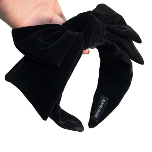Schwarzer Samt Großer Schmetterling-Haarband, breite Haarband nicht leicht zu fallen, geeignet für Yoga, langes Haar Kurzhaar, weibliche Party Dekoration Schwarzer Samt Großer Schmetterling-Haarband, breite Haarband nicht leicht zu fallen, geeignet für Yoga, langes Haar Kurzhaar, weibliche Party Dekoration von LCHENJIDG
