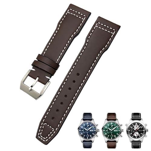 21mm 20mm Cowide Leder Uhrenband Passform für IWC Pilot's Watches Portugieser Armbänder Blue Watch Gurt Accessoires Männer Tool von LCHJX