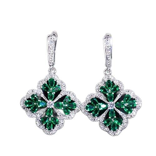 Baumelnde Schneeblume blau kubische Zirkon lange Tropfen Ohrringe für Frauen Accessoires Baumelnde Schneeblume blau kubische Zirkon lange Tropfen Ohrringe für Frauen Accessoires von LCHJX