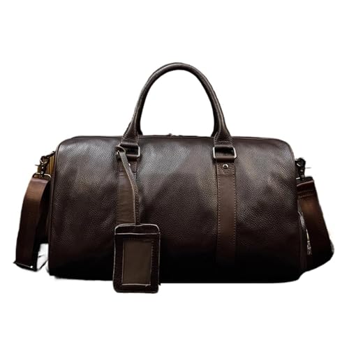 Business -Handtasche für Männer Große Wochenendbeutel Leder Mann Duffel Tasche große Kapazität Weiches Ledergepäck Reisetasche von LCHJX