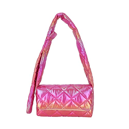Damen-Tragetaschen mit Farbverlauf, gesteppt, modisch, elegant, Wochenendurlaub, rosarot, Einheitsgröße von LCHJX