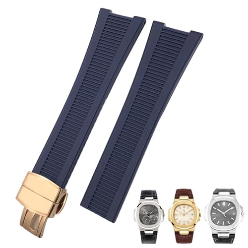 Gummi -Silikon -Uhr -Band für PP 5711 5712g Nautilus Armband 25mm schwarz blau brauner Uhrband Sportgurt Männer Gummi -Silikon -Uhr -Band für PP 5711 5712g Nautilus Armband 25mm schwarz blau brauner Uhrband Sportgurt Männer von LCHJX