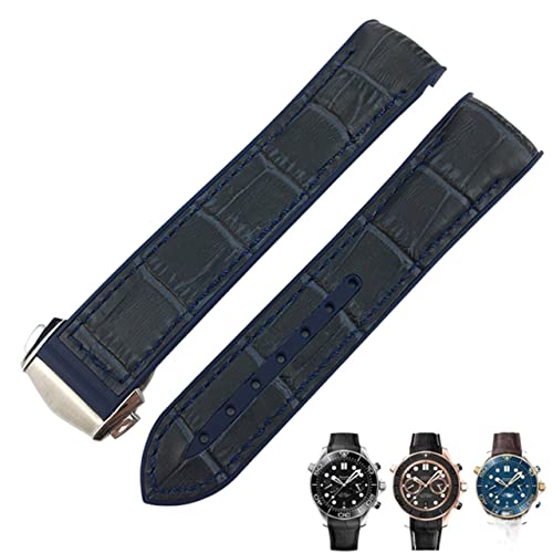 LCHJX 22mm 20mm Cowide Watchbänder für Omega Seamaster 300 Speedmaster de Ville Uhrengurt für Männer Armband Point Schnalle von LCHJX