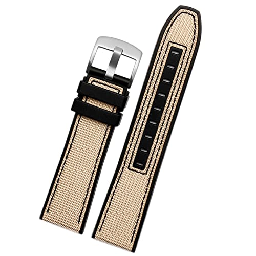 LCHJX 22mm Canvas Gummi -Uhren -Gurt -Männer Armband für MIDO M038/M038431A Serie Soft Watchbands von LCHJX