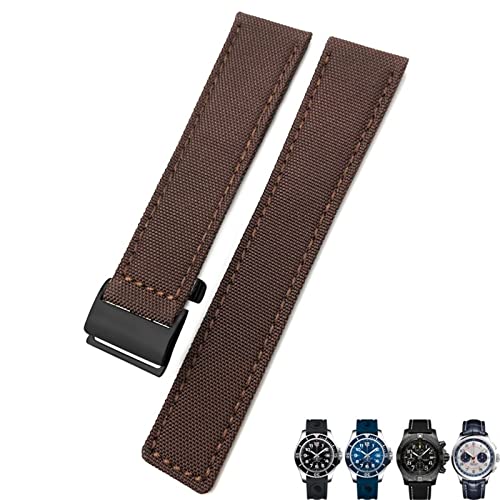 LCHJX 22mm Canvas Nylon Uhrengurt Blaues Green Uhren Band für Breitling Chronomat Navitimer Superocean für Männer Armband LCHJX 22mm Canvas Nylon Uhrengurt Blaues Green Uhren Band für Breitling Chronomat Navitimer Superocean für Männer Armband von LCHJX