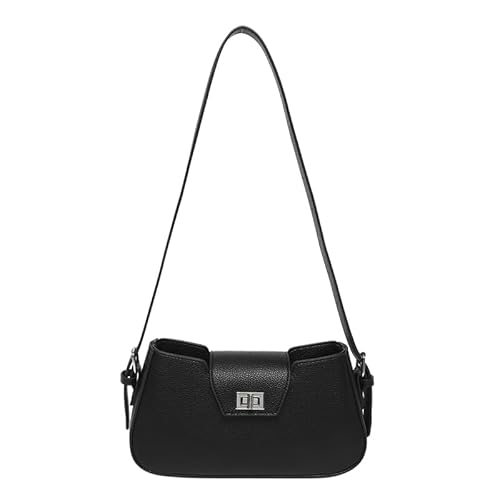 LCHJX Frauen Mode Umhängetasche Feste Farbe Trendy Crossbody Tasche Verstellbarer Riemen All-Match Sling Bag Female Reis von LCHJX