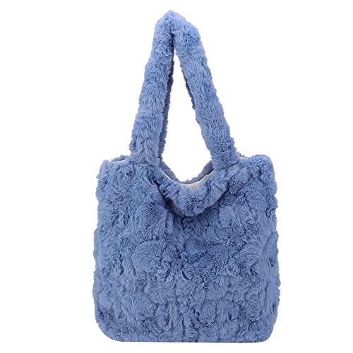 LCHJX Frauen Schulter Handtaschen Retro Herbst Winter Clutch Fluffy weiche Plüsch tragbare Reise Geldbeutel für Damen Girl Geschenk von LCHJX