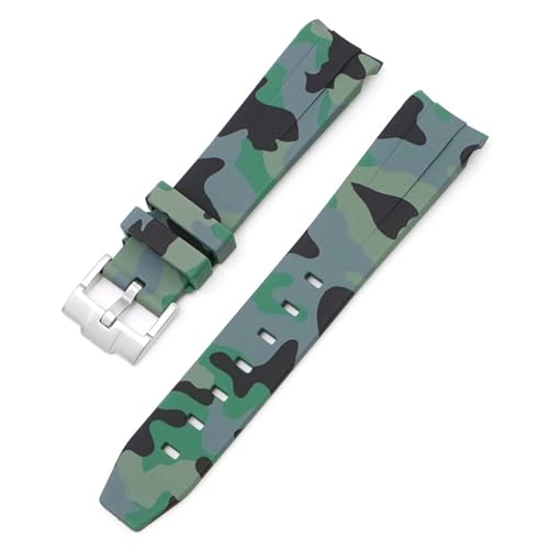 LCHJX Gekrümmt kein Gap Gummi -Gurt für Omega Speedmaster Uhren Ersatz Band Frauen 20mm Uhrenband LCHJX Gekrümmt kein Gap Gummi -Gurt für Omega Speedmaster Uhren Ersatz Band Frauen 20mm Uhrenband von LCHJX