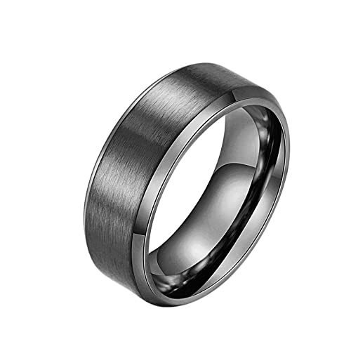 LCHJX Gravierbare Eheringe Männer, Edelstahl 8mm verfilzte Schaltband Männer Versprechen Ring Titanium LCHJX Gravierbare Eheringe Männer, Edelstahl 8mm verfilzte Schaltband Männer Versprechen Ring Titanium von LCHJX