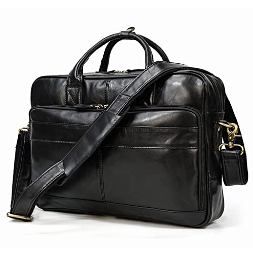 LCHJX Herren Aktentasche Cowide Computer Umhängetasche Reise Notizbeutel Handtasche von LCHJX