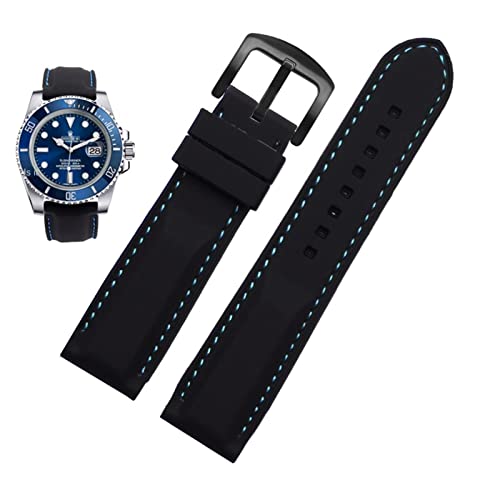 LCHJX Männer Silikon Uhrenband 20 mm 22 mm 24m für Mido Citizen Omega Sport Gummi Ersatzriemen rot blau orange weißes weiches Armband von LCHJX