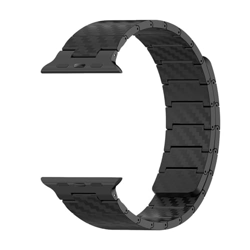 LCHJX Magnetischer Kohlefasergurt für Ultra 49mm Band S10 46 mm 45/42/44mm 38/40/41 mm Männer Armband für Serie 10 9 8 7 6 5 Se 4 Uhrenbands von LCHJX