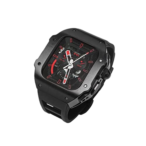 LCHJX Mod Kit Titanium Metal Hülle Fluor Gummiband ， für Ultra 8 49mm Sport Fluorebber GurtGelzel von LCHJX