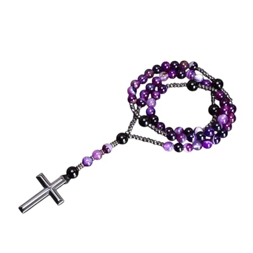 LCHJX NEU 2025 8mm lila Spitze Achate katholische Christus Rosenkranz Halsketten für Frauen überqueren Anhänger Mala Jewelry Geschenk für Sie Accessoires Trendy Kreatives Geschenk LCHJX NEU 2025 8mm lila Spitze Achate katholische Christus Rosenkranz Halsketten für Frauen überqueren Anhänger Mala Jewelry Geschenk für Sie Accessoires Trendy Kreatives Geschenk von LCHJX
