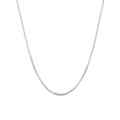 LCHJX NEU 2025 925 Sterling Silber Basic Chopin Halskette Einfache Kettenkette für Frauen Platin -plattierte Feindekoration Juwely Gedenkfabrik für Sie Accessoires Trendy Creative Beste for Gift von LCHJX