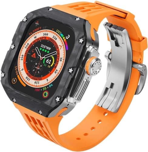 LCHJX Premium Carbon Faser Watch Case Gummiband von LCHJX