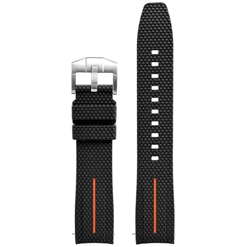 LCHJX Universelle 20mm Uhrengurt Männer Frauen Gummi Schnellveröffentlichung Watch Band gebogene Ende Watchbänder von LCHJX