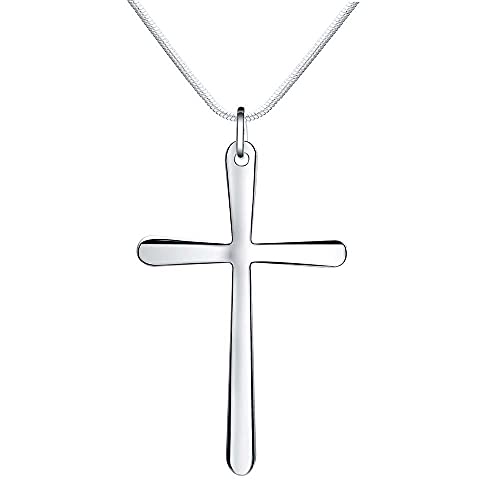 Langer Kreuz Halsketten Anhänger reiner Statement Schmuck für Frauen Hochzeitsfeier Geschenk von LCHJX