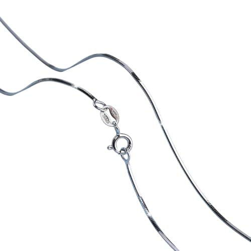 NEU 2025 100% 925 Sterling Silber 1mm Schlangenkette Halskette für Frauen, Silber/Gold feines Jewlery für Männer 40 cm, 45 cm, 50 cm, 55 cm, 60 cm, 70 cm Dekoration Schmuck Luxus Trendy Best für von LCHJX