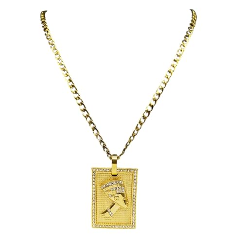 NEU 2025 Geometrische ägyptische Pharao -Strass -Halskette für Männer Edelstahl Goldfarbe Königin der Ägypten Hip Hop Dekoration Schmuck Gedenk mit Ihnen Accessoires Trendy Best für Geschenk NEU 2025 Geometrische ägyptische Pharao -Strass -Halskette für Männer Edelstahl Goldfarbe Königin der Ägypten Hip Hop Dekoration Schmuck Gedenk mit Ihnen Accessoires Trendy Best für Geschenk von LCHJX