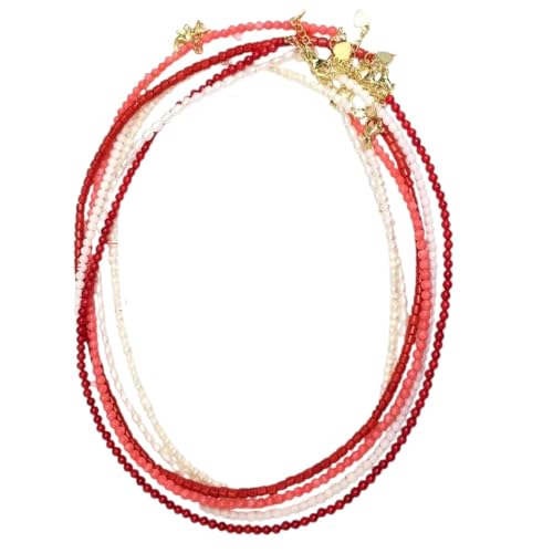 NEU 2026 Einfache 4mm natürliche Perle Korallenkette Choker Halskette für Frauen Hochzeit Liebe Geschenk Modedekoration Schmuck Luxus mit Ihnen Accessoires Trendy Kreativ Bester von LCHJX